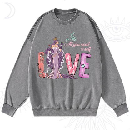 Purplehecate All You Need Is Self Valentine Washed Sweatshirt
