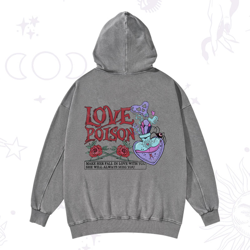 Purplehecate Love Poison Washed Hoodie