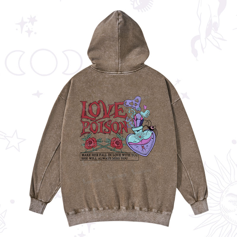 Purplehecate Love Poison Washed Hoodie