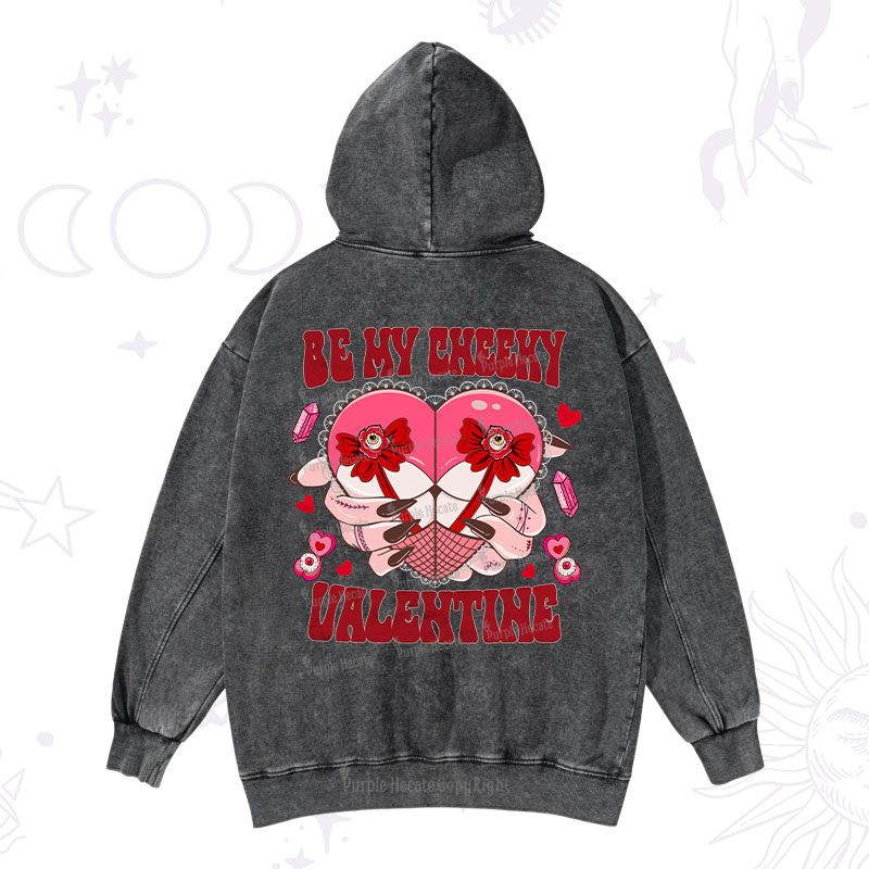 Purplehecate Be My Cheeky Valentine Washed Hoodie