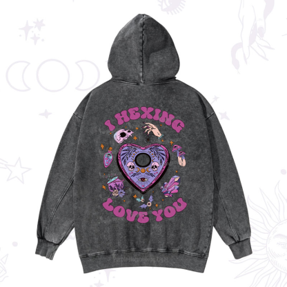 Purplehecate I Hexing Love You Washed Hoodie