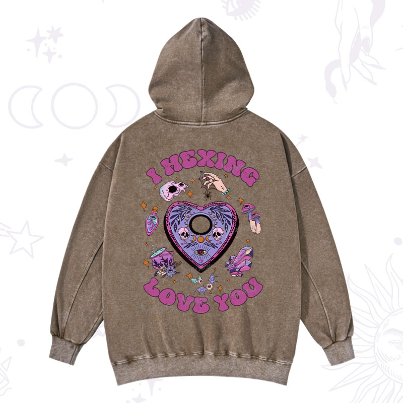 Purplehecate I Hexing Love You Washed Hoodie