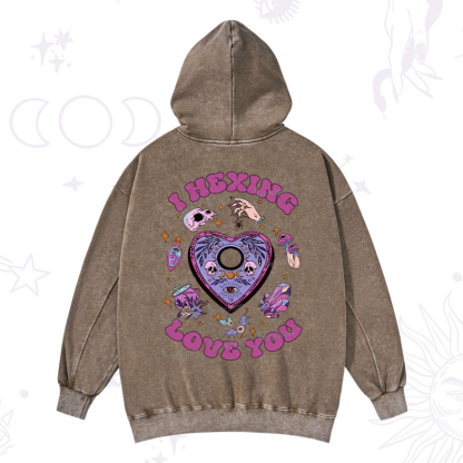 Purplehecate I Hexing Love You Washed Hoodie