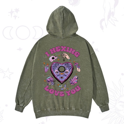 Purplehecate I Hexing Love You Washed Hoodie