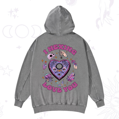 Purplehecate I Hexing Love You Washed Hoodie
