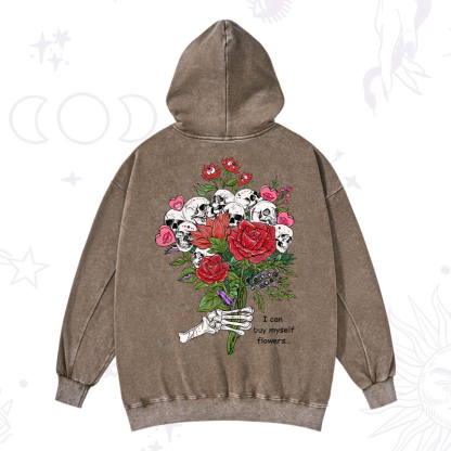 Purplehecate I Can Buy Myself Flowers Washed Hoodie
