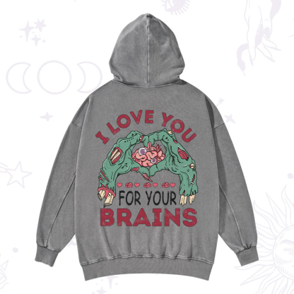 Purplehecate I Love You For Your Brains Washed Hoodie