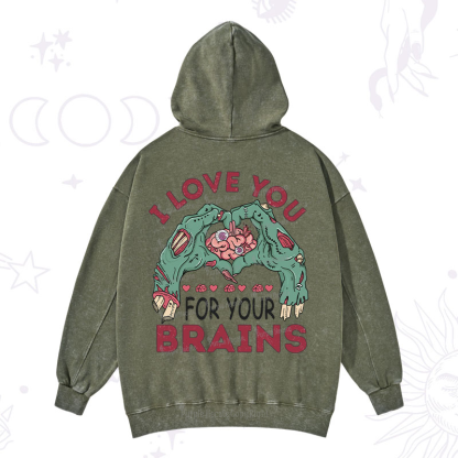 Purplehecate I Love You For Your Brains Washed Hoodie