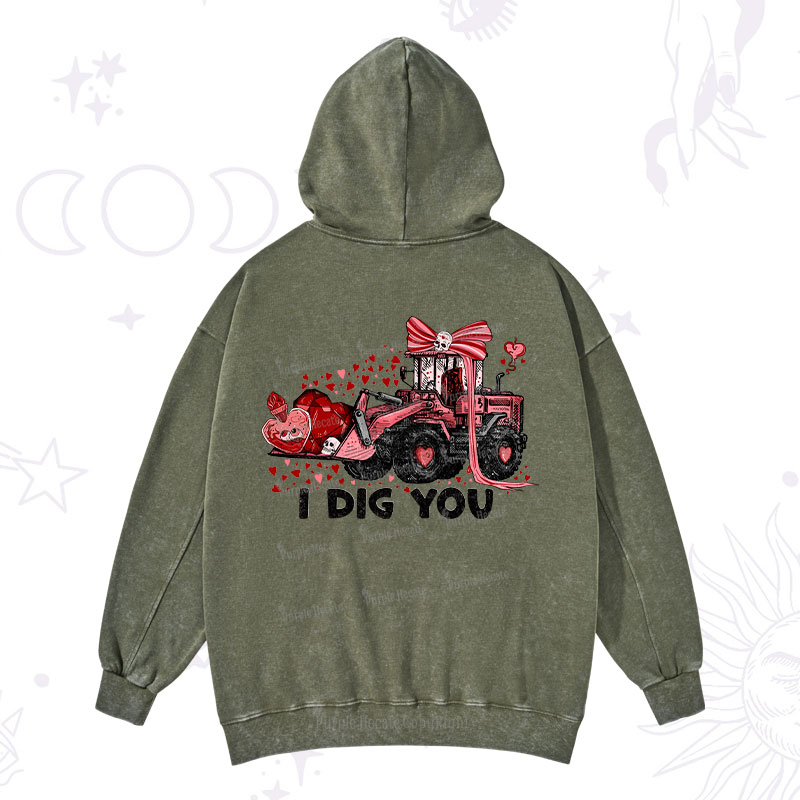 Purplehecate I Dig You Washed Hoodie