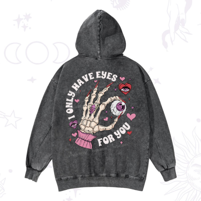 Purplehecate I Only Have Eyes For You Washed Hoodie