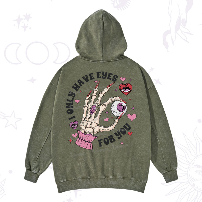 Purplehecate I Only Have Eyes For You Washed Hoodie