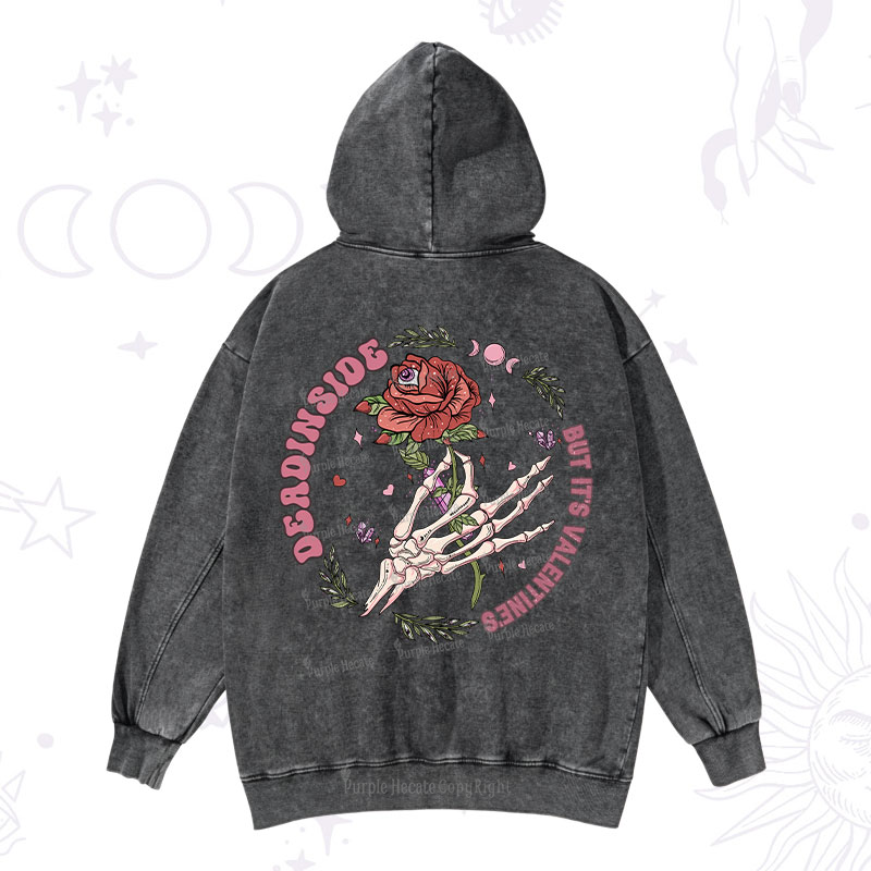 Purplehecate Valentine's Day Ready Valentine Washed Hoodie