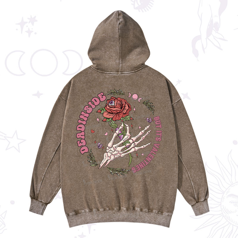 Purplehecate Valentine's Day Ready Valentine Washed Hoodie