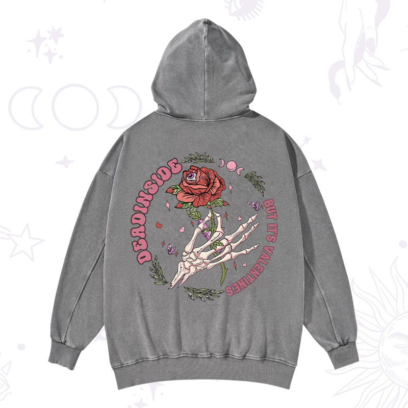 Purplehecate Valentine's Day Ready Valentine Washed Hoodie