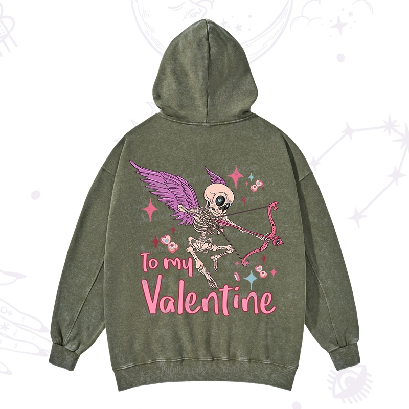 Purplehecate To My Valentine Washed Hoodie