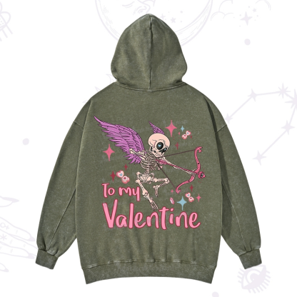 Purplehecate To My Valentine Washed Hoodie