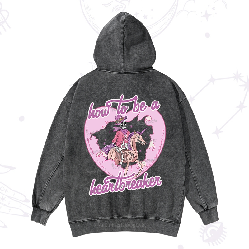 Purplehecate Heartbreaker Washed Hoodie