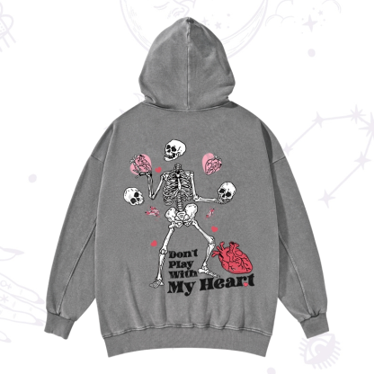 Purplehecate Don't Play With My Heart Valentine Washed Hoodie