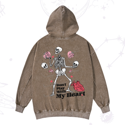 Purplehecate Don't Play With My Heart Valentine Washed Hoodie