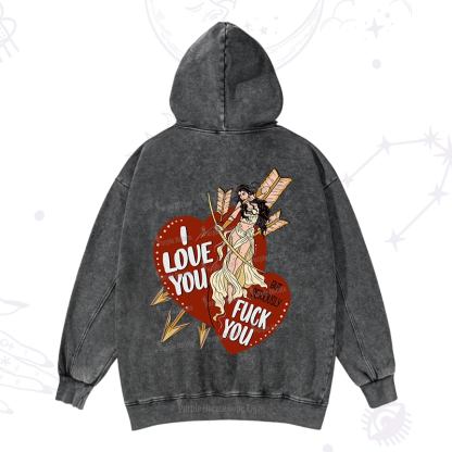 Purplehecate Love But Not Really Valentine Washed Hoodie