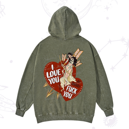 Purplehecate Love But Not Really Valentine Washed Hoodie