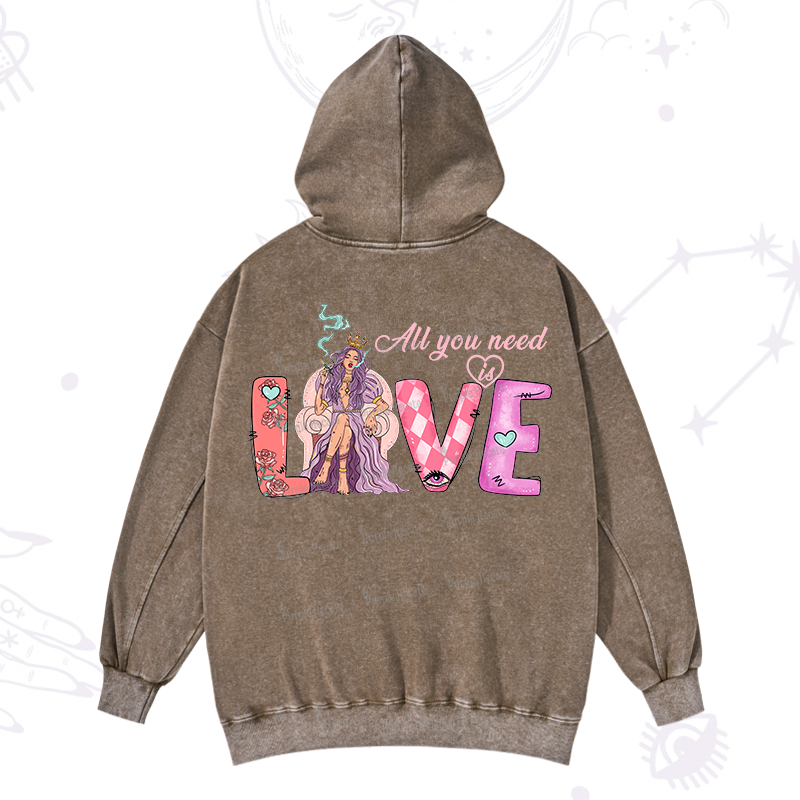 Purplehecate All You Need Is Valentine Washed Hoodie