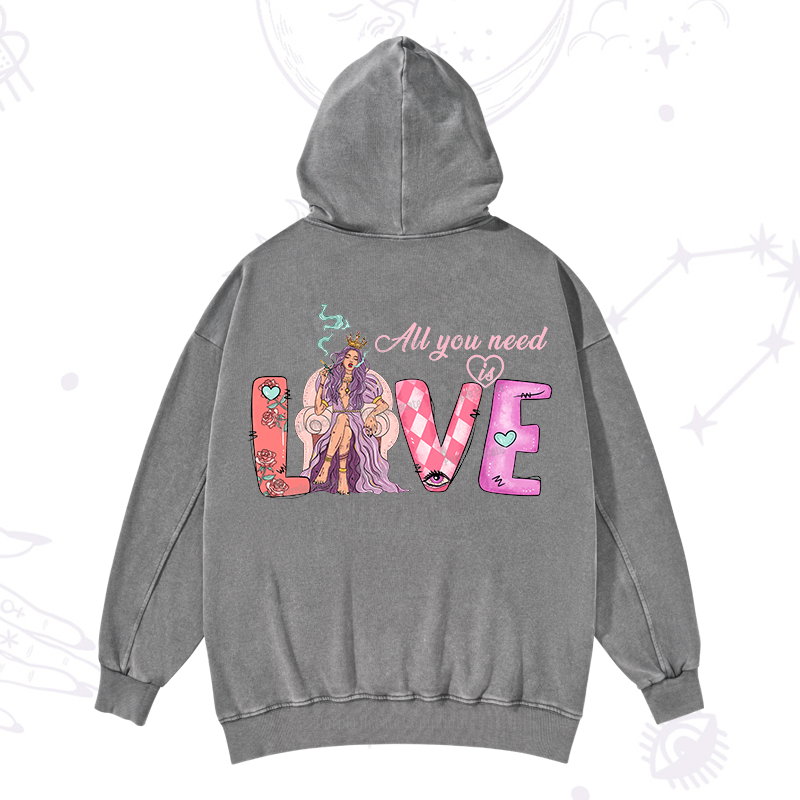 Purplehecate All You Need Is Valentine Washed Hoodie