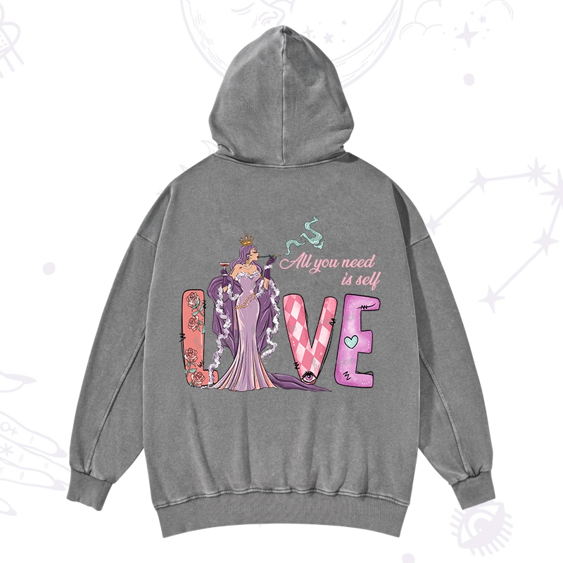 Purplehecate All You Need Is Self Valentine Washed Hoodie