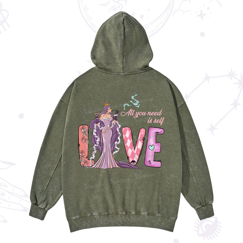 Purplehecate All You Need Is Self Valentine Washed Hoodie