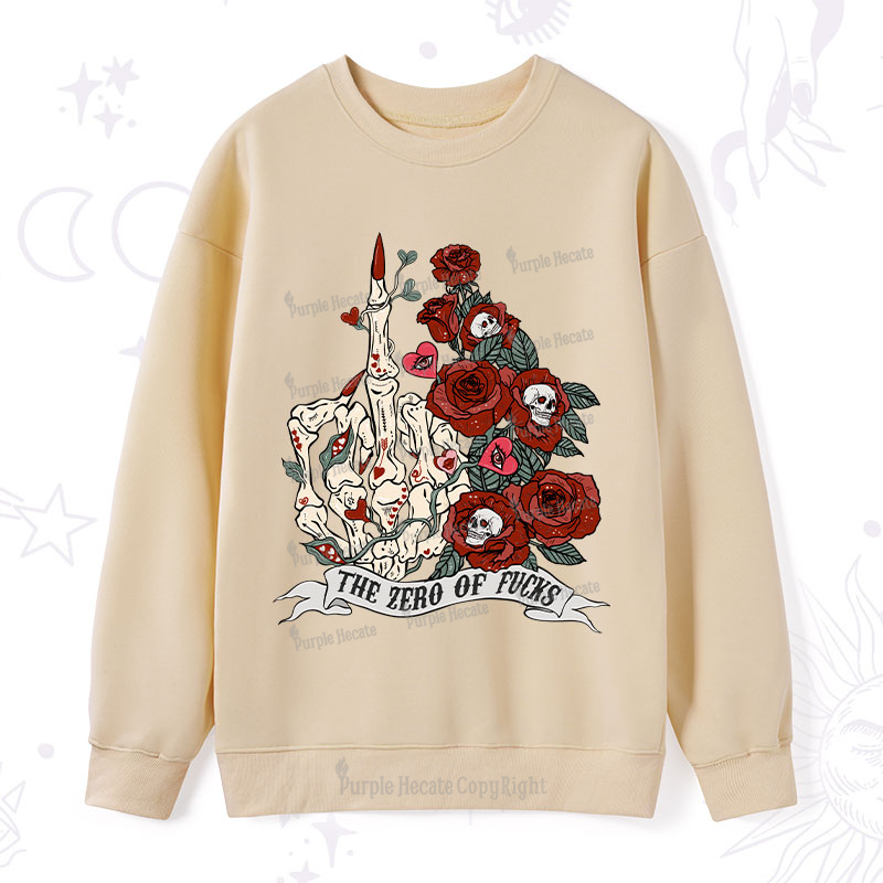 Purplehecate The Zero Of Fucks Valentine Sweatshirt