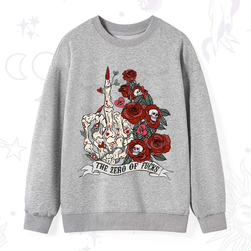 Purplehecate The Zero Of Fucks Valentine Sweatshirt