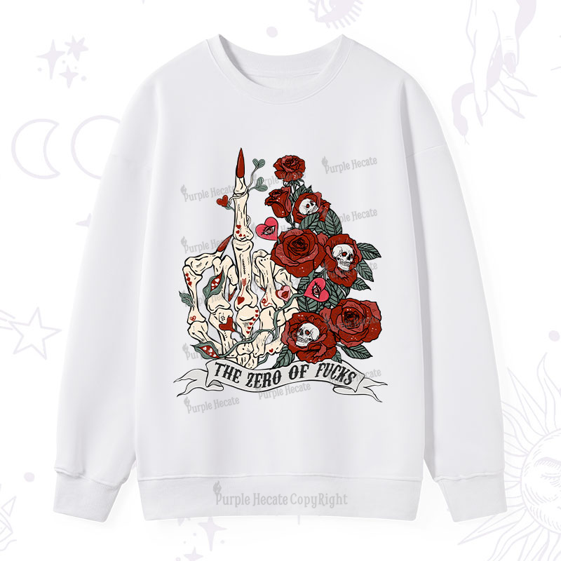 Purplehecate The Zero Of Fucks Valentine Sweatshirt