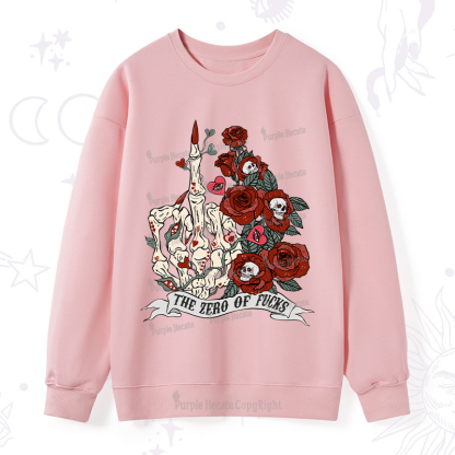 Purplehecate The Zero Of Fucks Valentine Sweatshirt