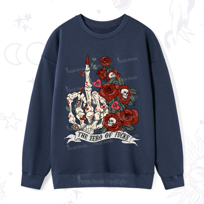 Purplehecate The Zero Of Fucks Valentine Sweatshirt