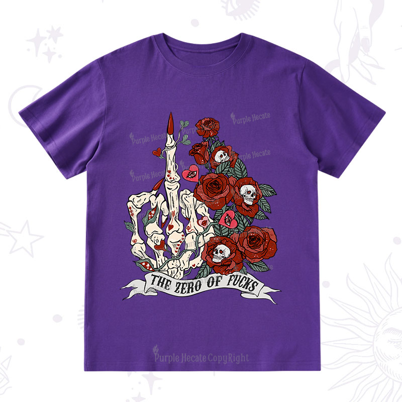 Purplehecate The Zero Of Fucks Valentine T-Shirt