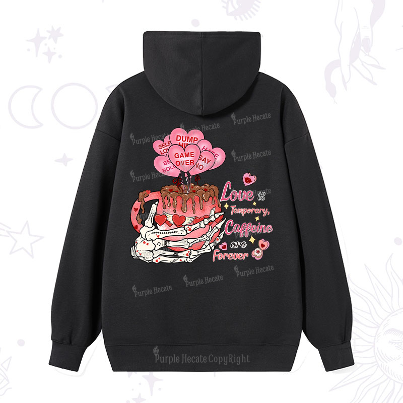 Purplehecate Caffeine Over Love Valentine Hoodie