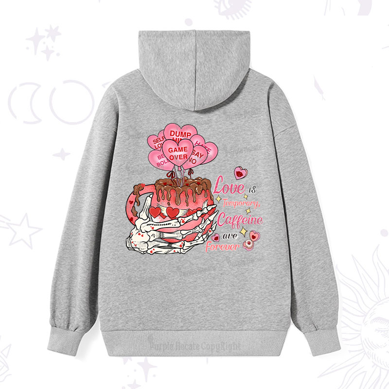 Purplehecate Caffeine Over Love Valentine Hoodie