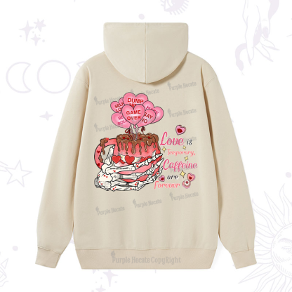 Purplehecate Caffeine Over Love Valentine Hoodie