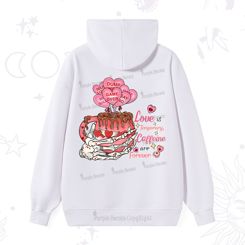 Purplehecate Caffeine Over Love Valentine Hoodie