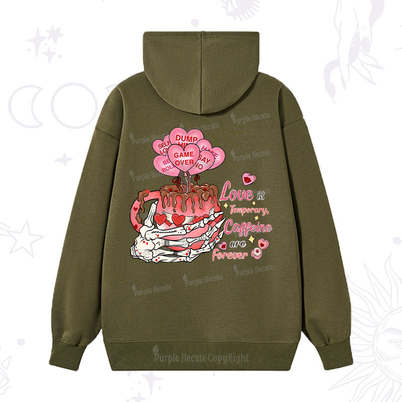 Purplehecate Caffeine Over Love Valentine Hoodie