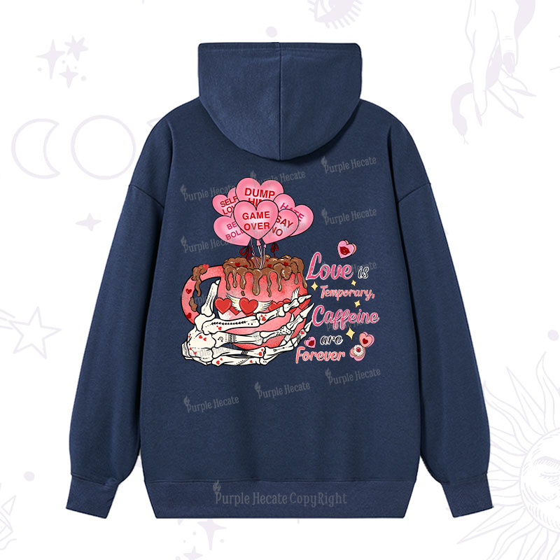 Purplehecate Caffeine Over Love Valentine Hoodie