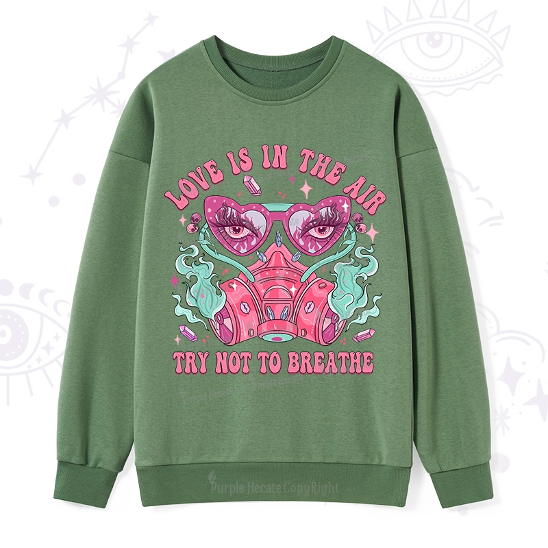 Purplehecate Love Is In The Air Try Not To Breath Sweatshirt