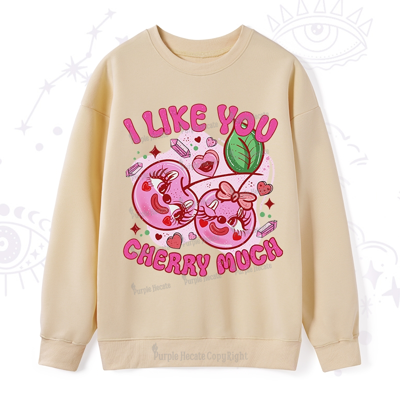 Purplehecate I Like You Cherry Much Sweatshirt