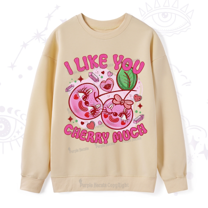 Purplehecate I Like You Cherry Much Sweatshirt