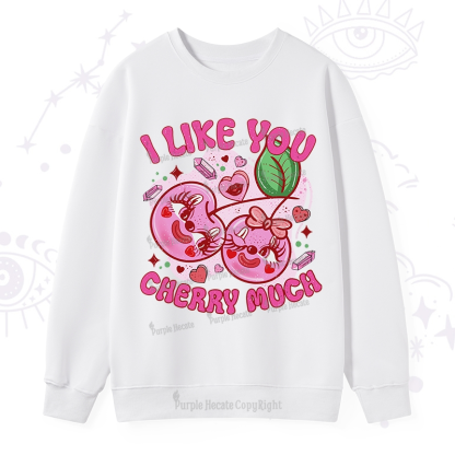 Purplehecate I Like You Cherry Much Sweatshirt