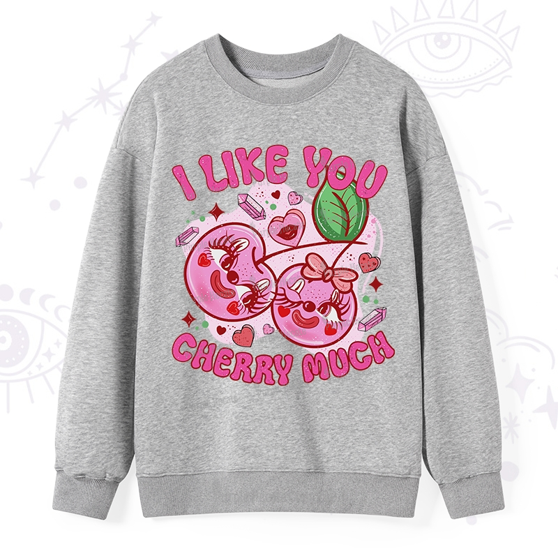 Purplehecate I Like You Cherry Much Sweatshirt