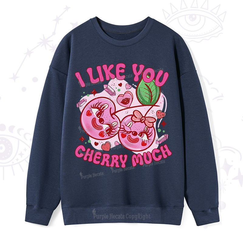 Purplehecate I Like You Cherry Much Sweatshirt