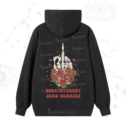 Purplehecate Zero Interest Zero Worries Hoodie