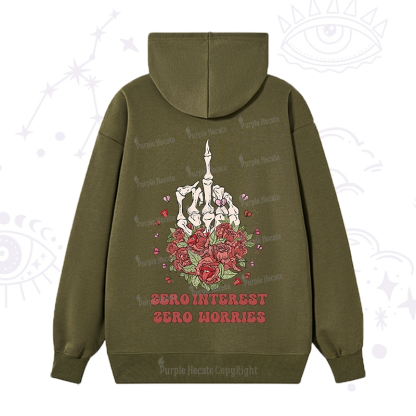 Purplehecate Zero Interest Zero Worries Hoodie