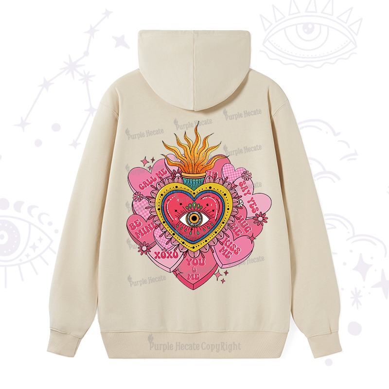 Purplehecate The Eye of the Heart Valentine Hoodie